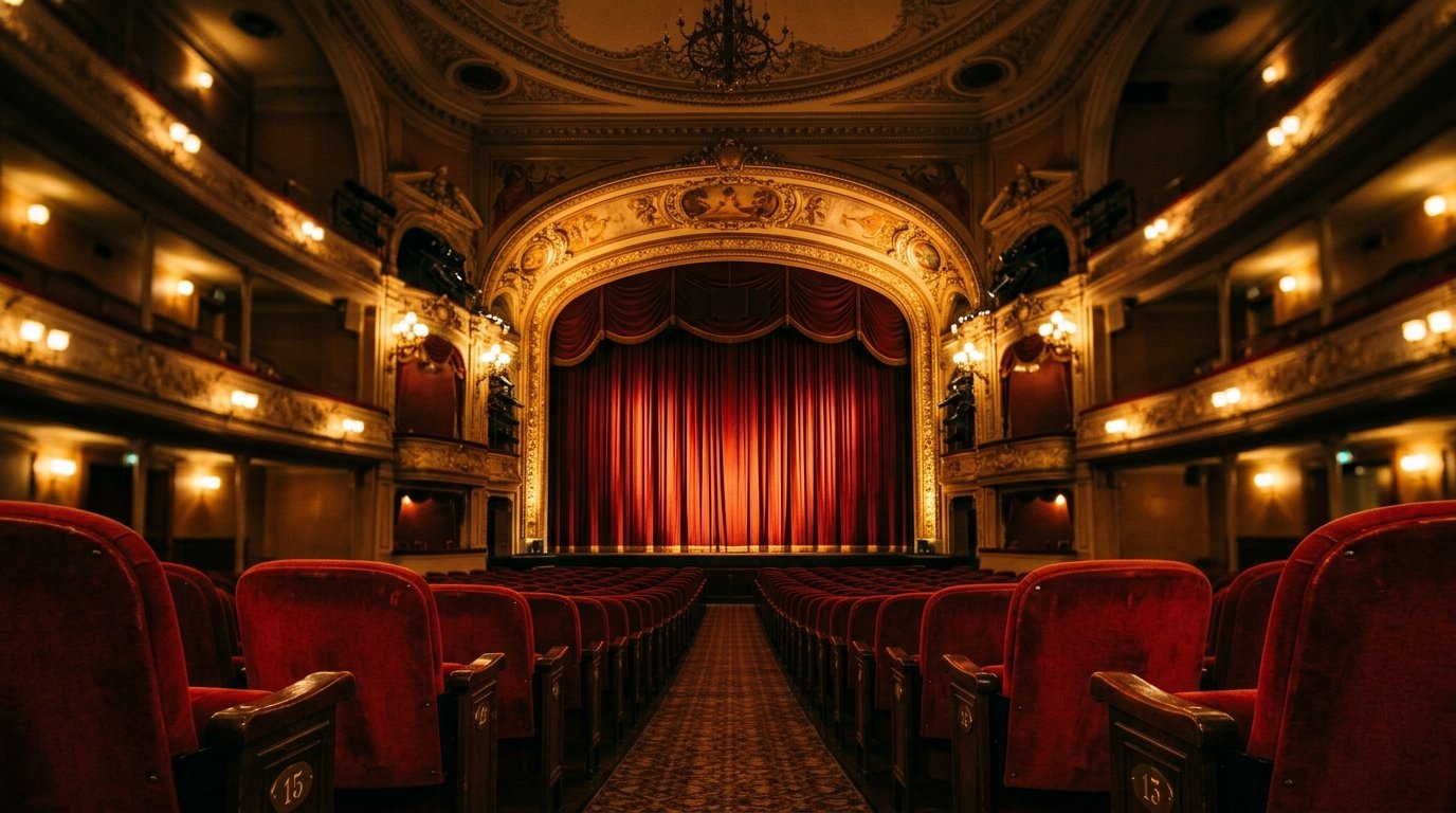 Empty theatre auditorium ahead of the Emmy Awards 2026 ceremony