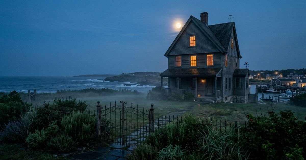 Moonlit clapboard house illustrating the Practical Magic 2 release date guide