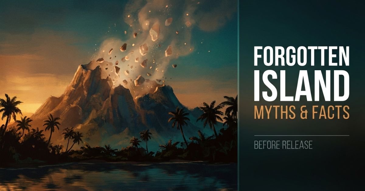 Forgotten Island movie myths and facts featured image with island illustration